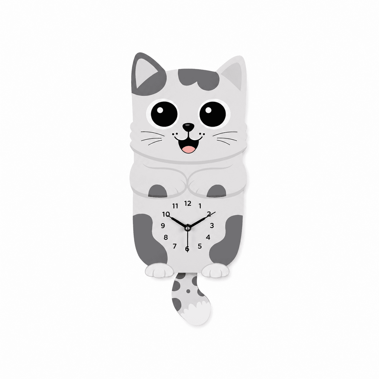 Kotek Luna – Designerski zegar do pokoju dziecięcego